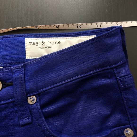 Rag & Bone High Rise Ankle Skinny Blue Jeans 24 - Picture 4 of 8